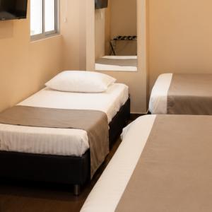 Habitación para 4 personas 1 cama Doble+2 Sencillas